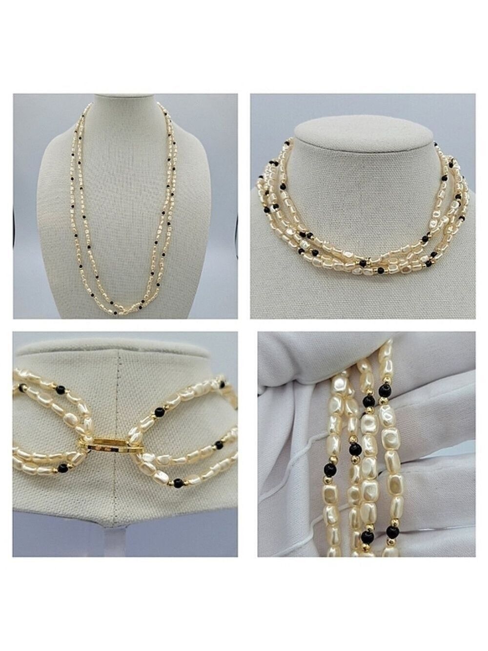 Vintage Faux Pearl Necklace #750